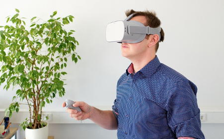 Man using VR